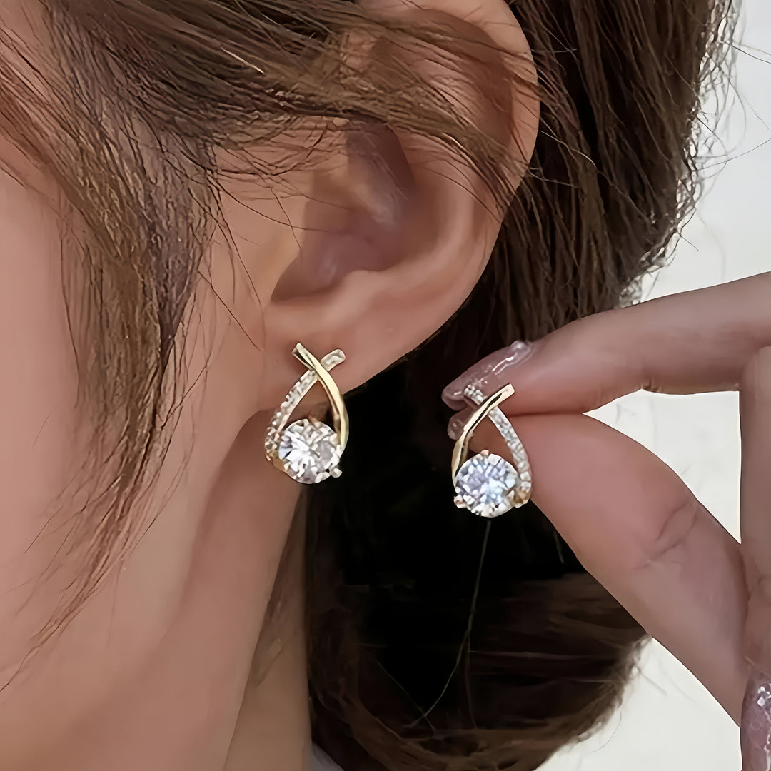 GOLD CROSS EARRINGS