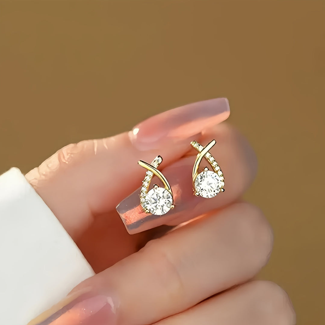 GOLD CROSS EARRINGS