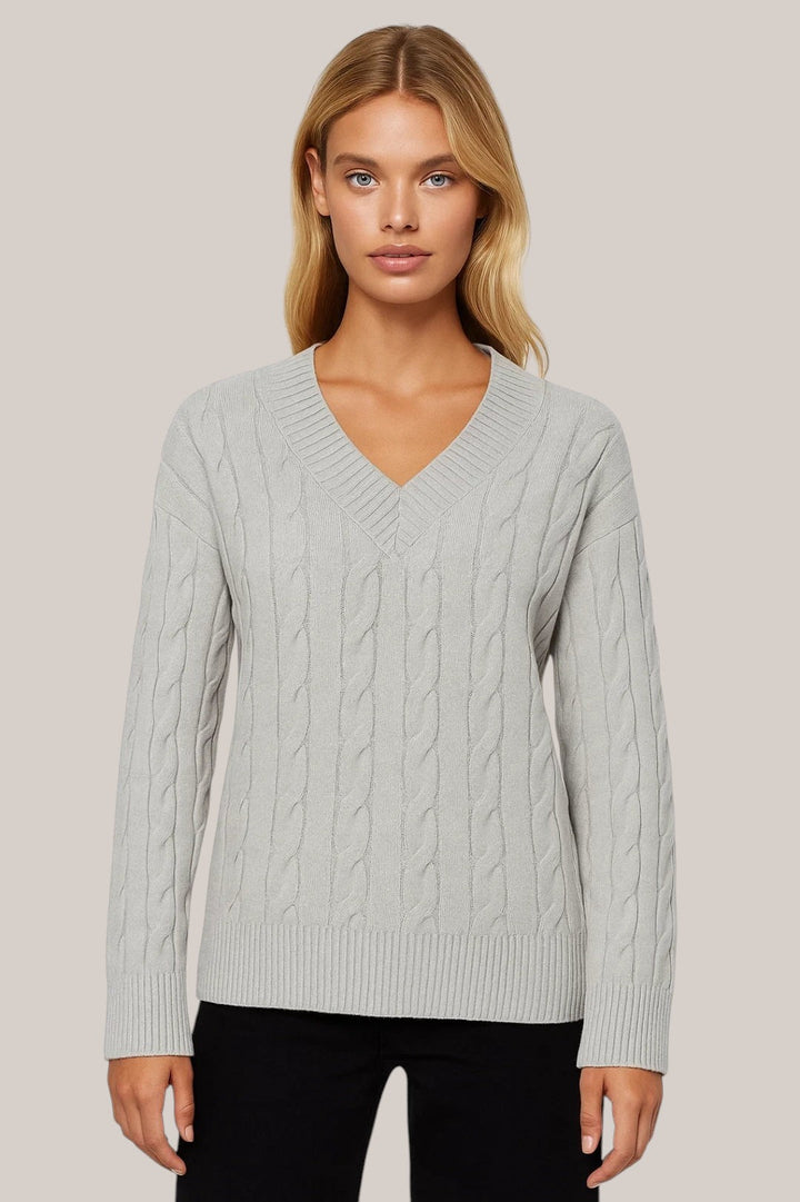 SUNNIVA | V-NECK KNIT SWEATER